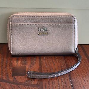 Coach Silver Small Wristlet